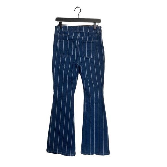 Gianni Bini Aztec Striped Flared High Waist Button Fly Flare Jeans - Picture 3 of 16